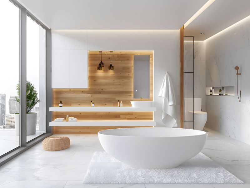 Large Bathtub Installation
